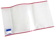 Buchh&uuml;lle Buchumschlag mit rotem verst&auml;rktem Rand versch. Gr&ouml;&szlig;en