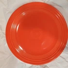 Vintage Red Orange Fiesta Ware 15" Chop Platter Plate Radio-Active?