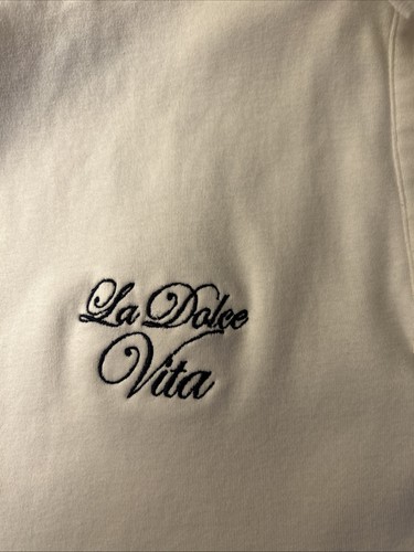 VTG Polo Ralph Lauren Italy Polo Shirt Dolce Vita Y2K White Custom Fit L Mint - Picture 3 of 13