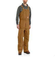 Carhartt Firm Duck Extreme-Warmth Loose-Fit Insulated Bib Overalls for Men -