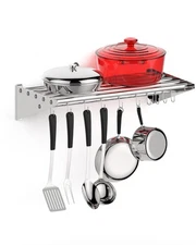 Stainless Steel Hanging Rack for Kitchen Storage and Organization, [NSF Certi...