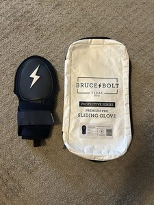 Bruce Bolt Premium Pro Sliding Glove Youth Navy Padded Adjustable Baseball