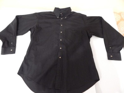 Men's Black Ruff Hewn Button up Shirt Sz large (59)