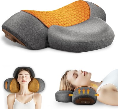 Raxvodt 3-in-1 Rechargeable Neck Massager Pillow - Pillow Massage Neck Hump for 