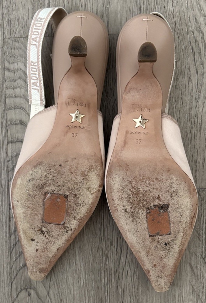 Christian Dior J'Adior Slingback Pumps Size 6.5-7 /EU37 Beige Nude
