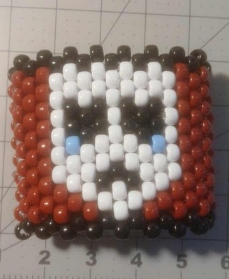 Handmade Kandi Cuff -Small- Gangle Mask Design from The Amazing Digital Circus