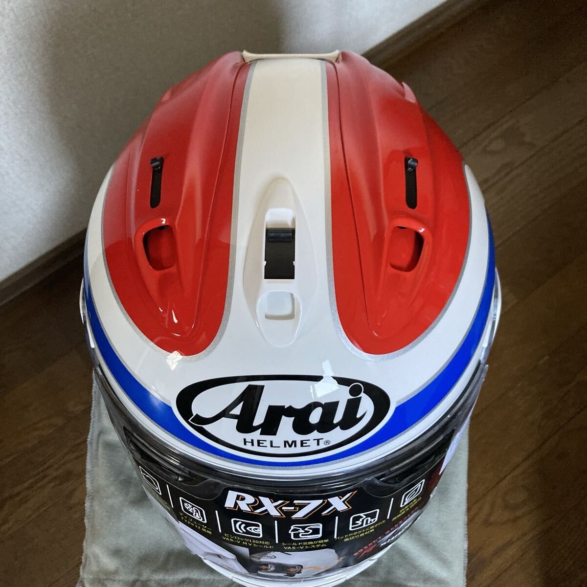 Arai RX-7X Spencer Tricolor Full Face Helmet Size M Like new Made