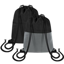 2 PCS Drawstring Backpack Bag String Gym Bag For Women Men Cinch Sport Sack