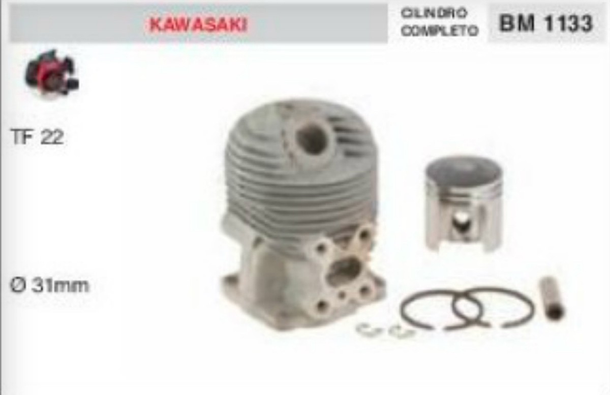 Cylinder and Piston Brushcutter Kawasaki TF22 TF 22 Ø 31 mm | eBay