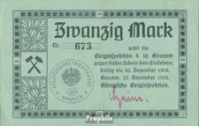 Banknoten Knurow 1918 Notgeld der Berginspektion Knurow gebraucht (III) 20 Mark