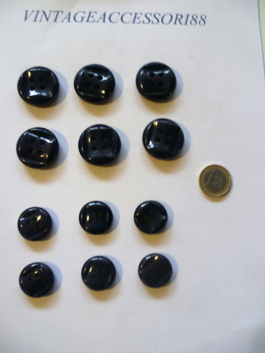50 Bottoni In Resina Nera 4 Fori – Diametro 3 Cm, Lisci, Per Cucito, Scrapbooking E Decorazioni Fai Da Te