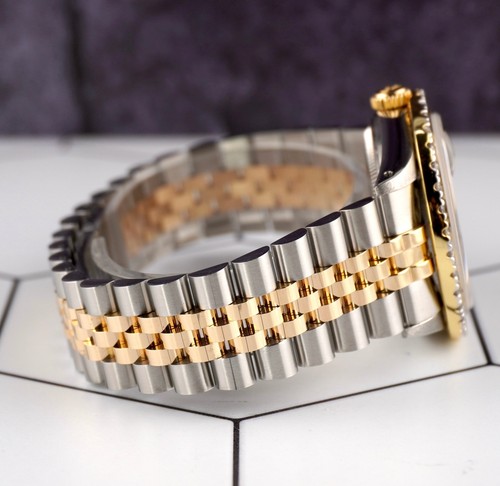 Rolex Datejust 36mm YG/Steel 2.50ct Diamonds Grey Dial Hidden Clasp Watch - Picture 7 of 11