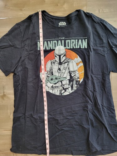 Star Wars Mandalorian Shirt Herren 2XL Kurzarm T-Shirt Schwarz Grafik Tee - Bild 5 von 6
