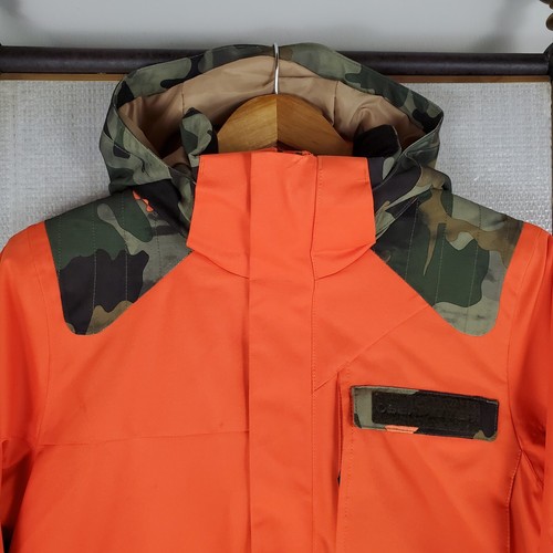 OBERMEYER ASPEN Teen Size XL Insulated Winter Jacket Ski Blaze Orange Camo Boys - Picture 2 of 18