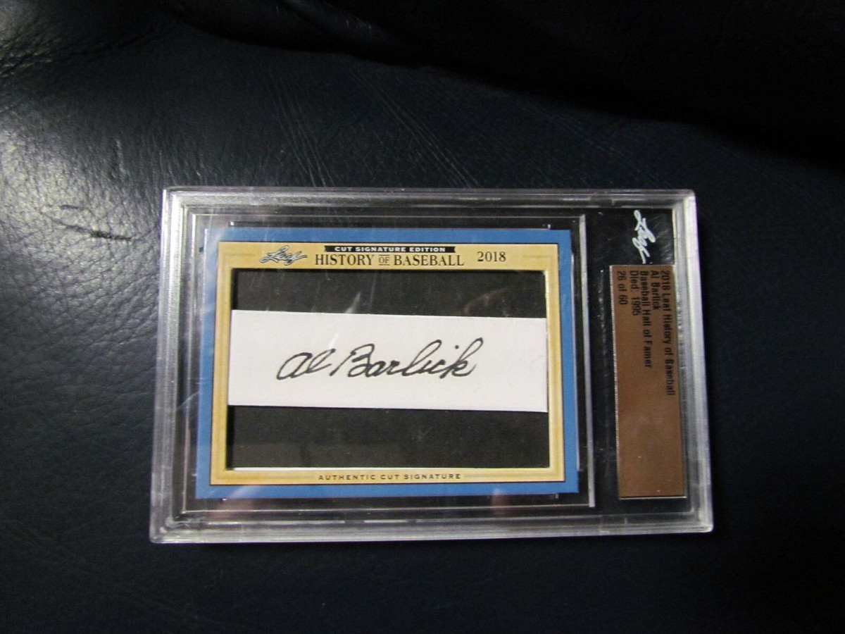 2018 Leaf History of Baseball Al Barlick signed Card Cut | eBay
