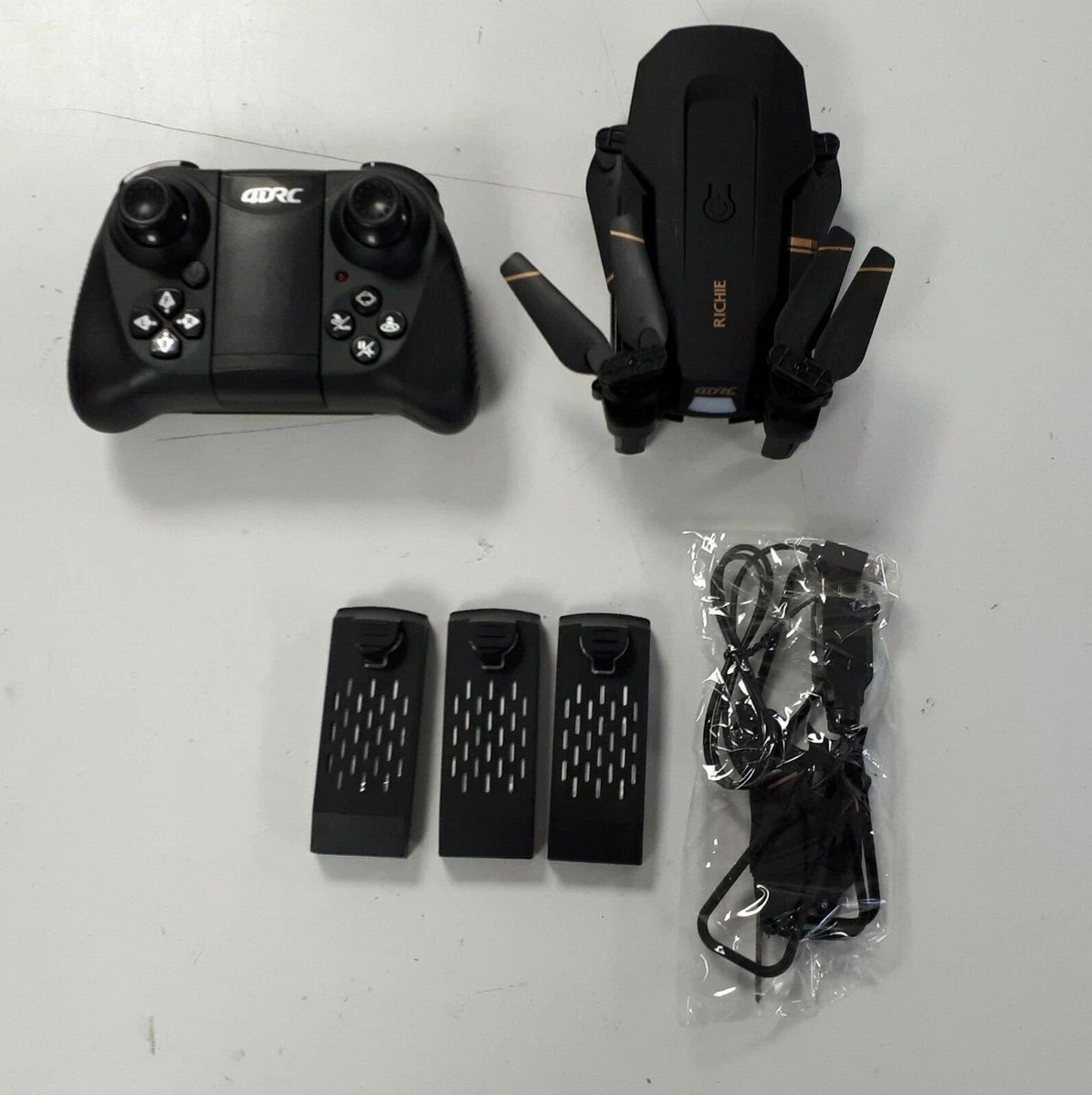 4DRC Drone RICHIE avec cam ra quadricopt re pliable Noir EBNC