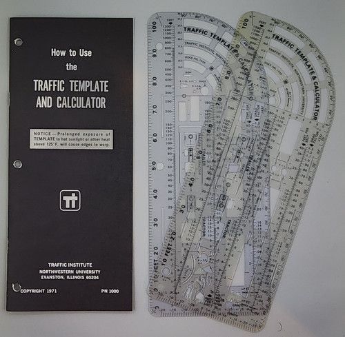 Vtg 1971 Traffic Institute Accident Investigators Templates + Instructions