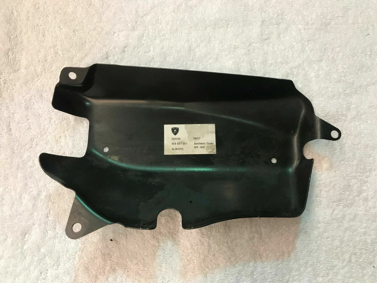 LAMBORGHINI GALLARDO LP560 DRIVER LEFT SPOILER LIFT HEAT SHIELD OEM 408827207