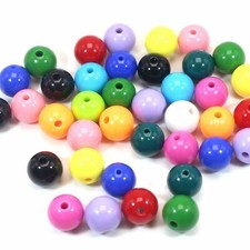 250 Mixed Bubblegum Candy Color Acrylic Round Beads 12mm 1/2" Smooth Ball