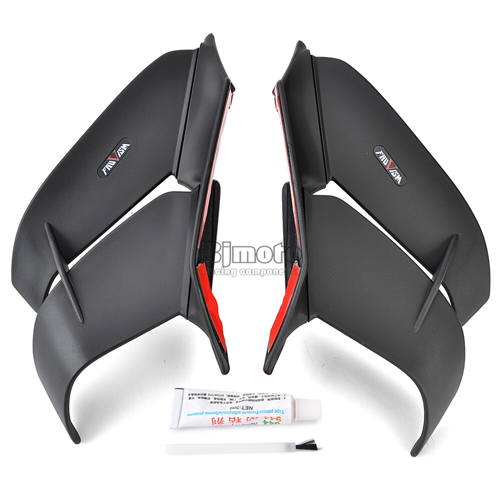 Aerodynamic Side Fairing Winglets Wings Spoiler For Kawasaki ZX