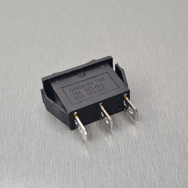1/2/5PCS KCD3 SPDT Black ON-OFF-ON Rocker Switch 15A 250V 3 Position 3 Pin - image 4 of 4