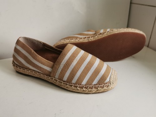 VIONIC DESIGNER UK 3 EU 36 WOMENS WHITE BEIGE LOAFERS FLAT ESPADRILLE SHOES - Picture 4 of 15
