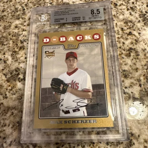 2008 Topps Update Max Scherzer #UH280 Gold BGS  8.5 Nationals