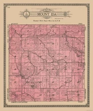 Historic City Map - Mount Ida Township Wisconsin - Ogle 1918 - 23 x 27.36