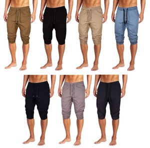 mens twill jogger shorts