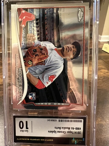 2014 TOPPS CHROME MOOKIE BETTS MB-46 RC GEM MINT CSG 10