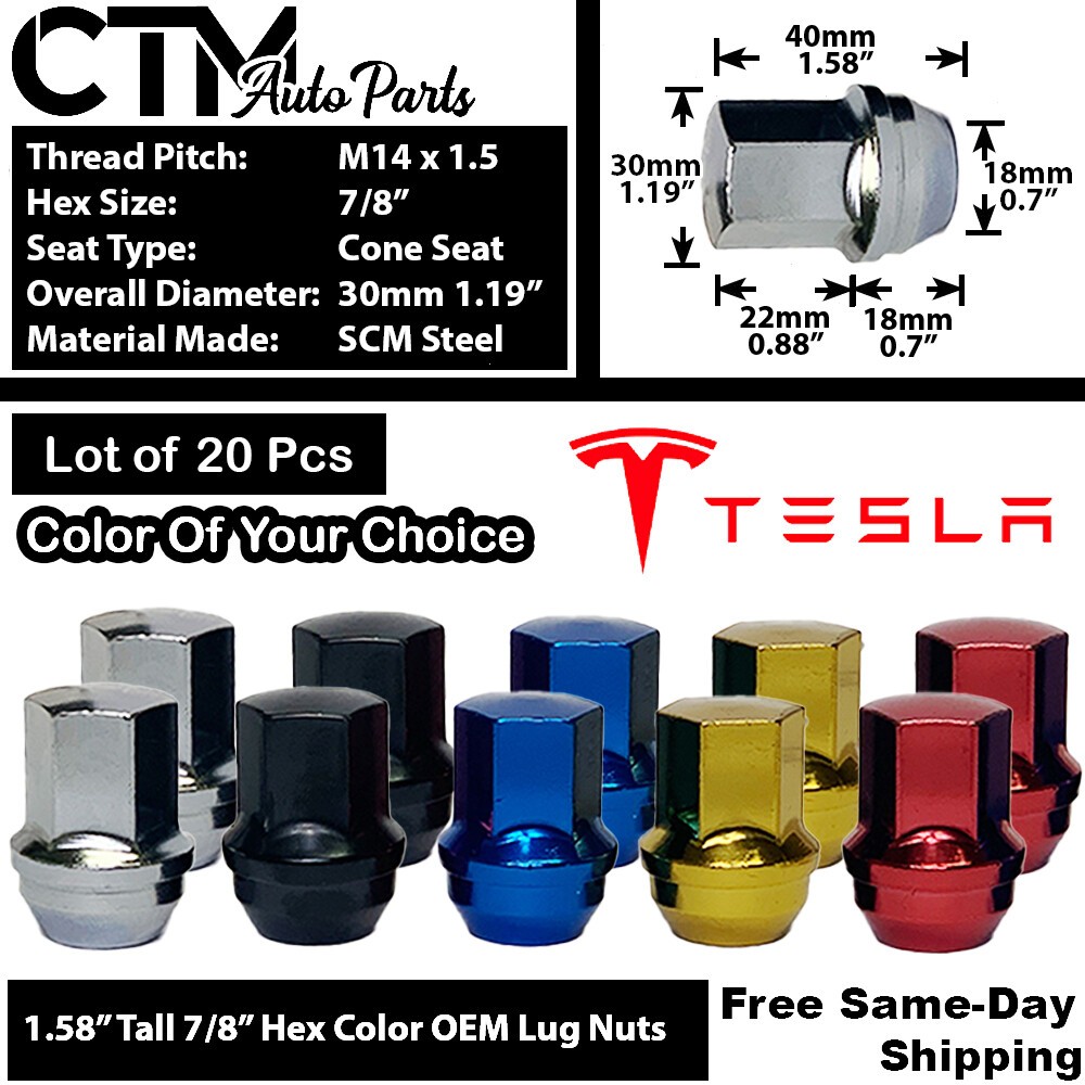 20 Wheels Fit Tesla Model 3 Model Y 20x9 +35 Matte Black 5x114.3 Rims
