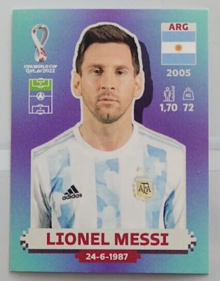 Brazil version 2022 Panini FIFA World Cup Qatar #ARG20 Lionel Messi