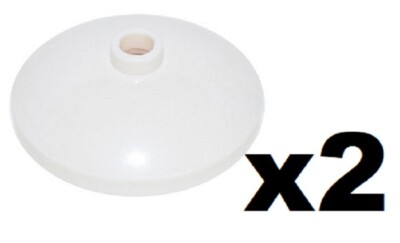 LEGO 2 New Dish Inverted Radar White 3 x 3 Open Center Stud Part 43898 WH1