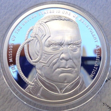 1 oz. 2021 WILLIAM MCKINLEY Silver Shield Mini-Mintage Proof .999 fine silver 98.31 per troy oz
