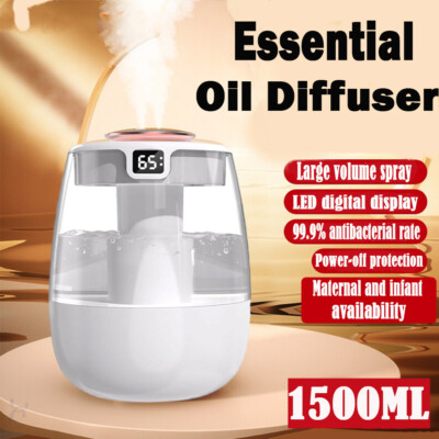 Humidifiers for Bedroom Large Room,Ultrasonic Cool Mist Humidifier 1.5L Top Fill