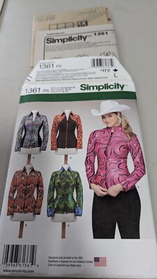 Simplicity 1361 Uncut Equestrian Knit Shirt Rodeo Pattern 12, 14, 16 ...
