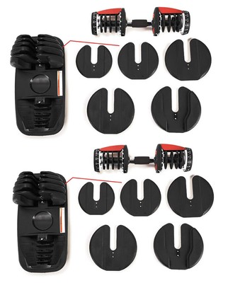 New Hydra SelektIT Adjustable Dumbbell Set - Pair 5-52.5 LB Freeweights & Access