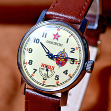 Soviet Watch Pobeda Komandirskie Vintage Watch Mens Death to Spies USSR