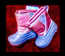 Members Mark Kids Light Up Insulated Snow Boots size 7/8 6.5"X3" cold rate -10 