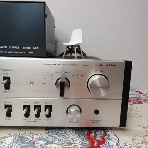 LUXKIT A3300 Vacuum Tube Stereo Preamp with A33 Power Supply Serviced Used - Afbeelding 6 van 15
