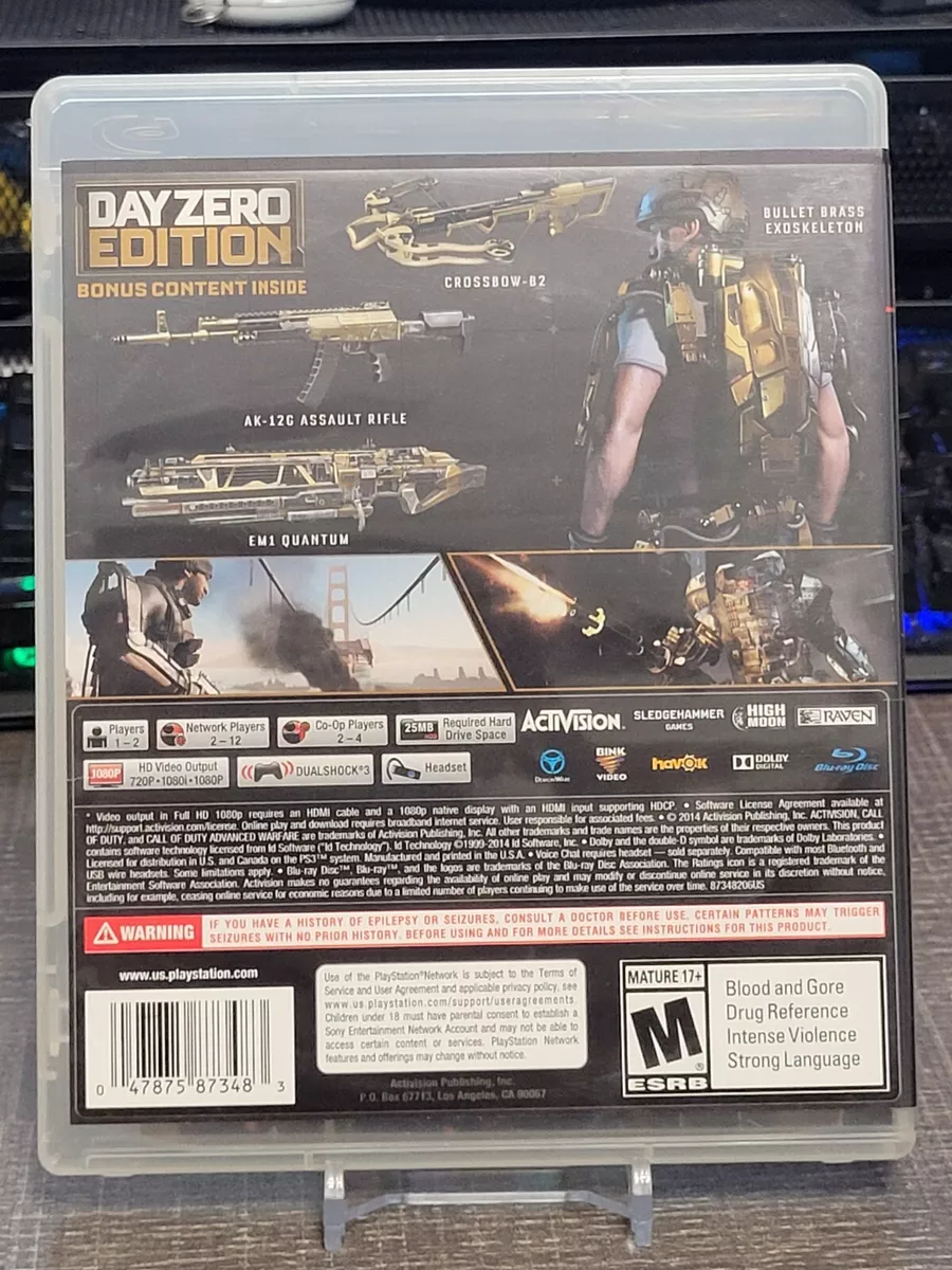  Call of Duty Advanced Warfare - Day Zero Edition - PS3 :  Activision Inc: Everything Else