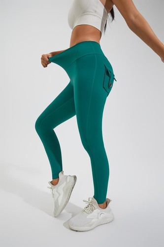 Style 2 Pockets Yoga Leggings Cargo Style Gym Women High Waist Pants for Workout - Picture 15 of 40
