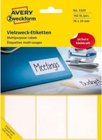Avery Zweckform 3329 Haushaltsetiketten Selbstklebend 192 StüCk (76X39Mm, 32 Bog