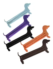 5pc 3D Printed Dachshund Doxin Doxie Weiner Dog Multi Color Bookmark Set
