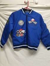 Boys Blue Mario Kart Bomber Jacket Size 10/12