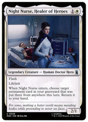 Night Nurse, Healer of Heroes - 0026 - Marvel Super Heroes SMH - MTG NM/M