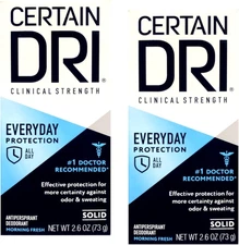 Certain Dri A.M Solid Antiperspirant/Deodorant 2.6 Oz (2 Pack)