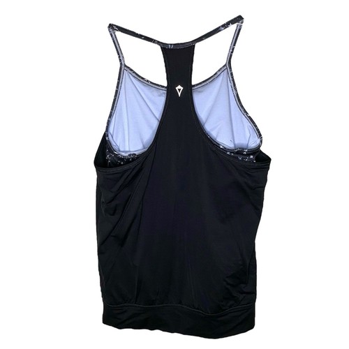 Ivivva Black Purple Built-In Bra Racerback Tank Top Size 12 - Picture 2 of 5