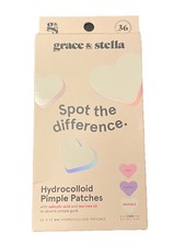 grace  stella Pimple Patches For Face Heart Shape 36 Count EXP 10/28 NEW