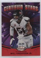 2025 Certified Certified Stars Mirror Red /99 Will Anderson Jr #CST-WAJ 1kf7